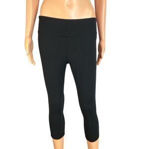 Marika Sport Black Cropped Leggings Performance Wear Womens Size Small 4 - 6